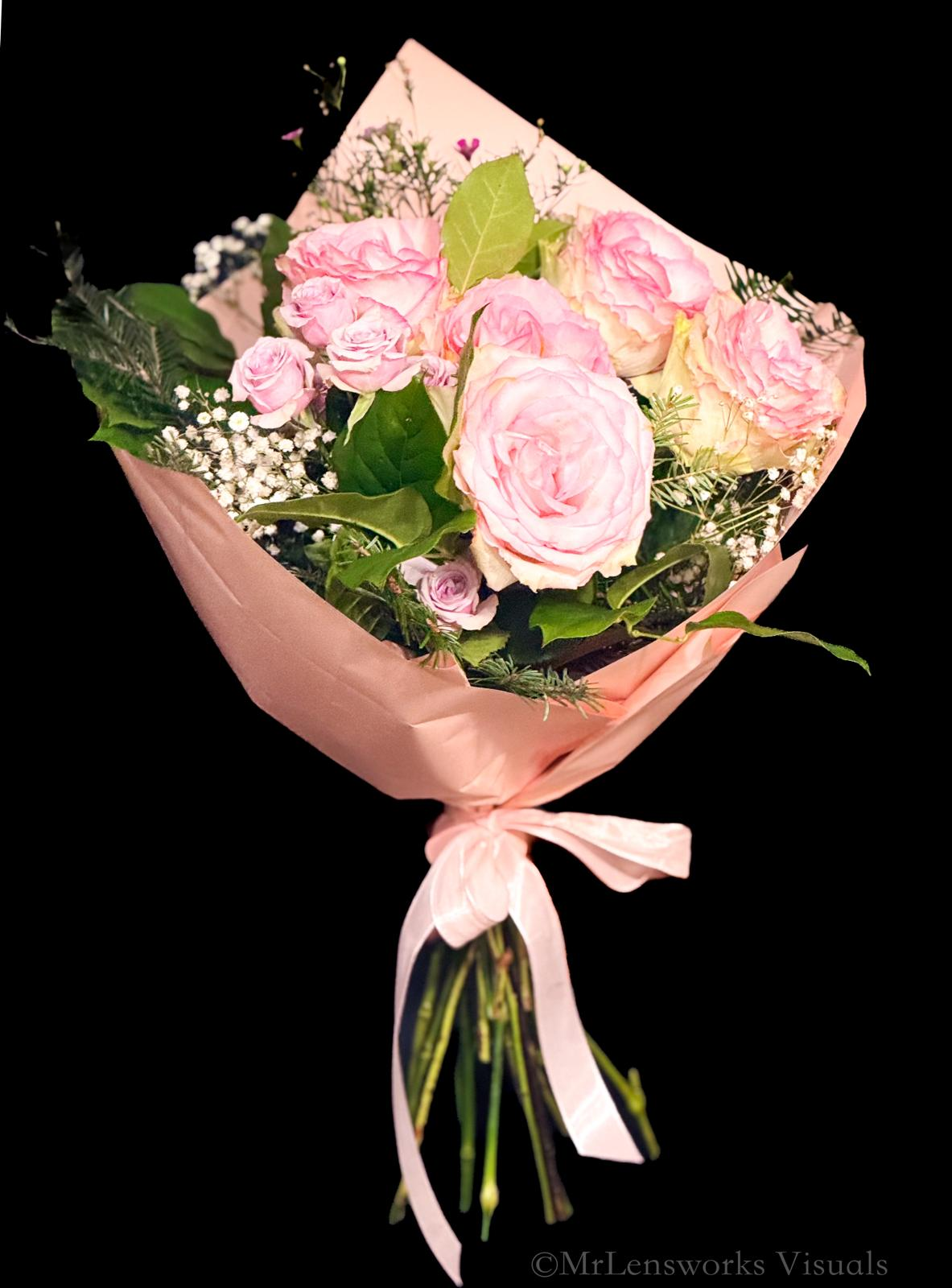 Buchet trandafiri roz